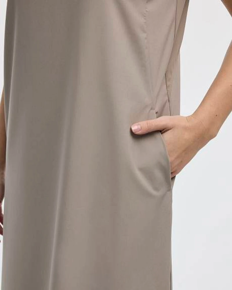 Sleeveless Mix-Media Dress