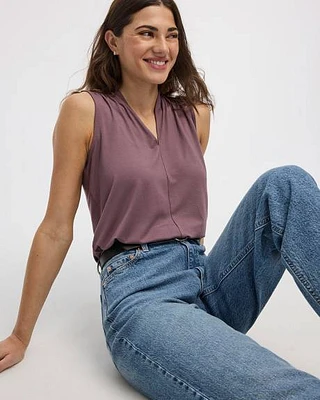Sleeveless V-Neck Top
