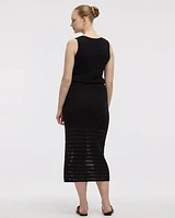 Jupe midi ajustée en tricot