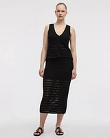 Jupe midi ajustée en tricot