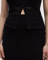 Jupe midi ajustée en tricot