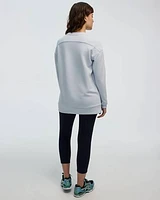 Long-Sleeve Crew-Neck Ottoman Tunic