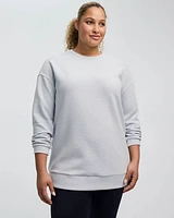 Long-Sleeve Crew-Neck Ottoman Tunic