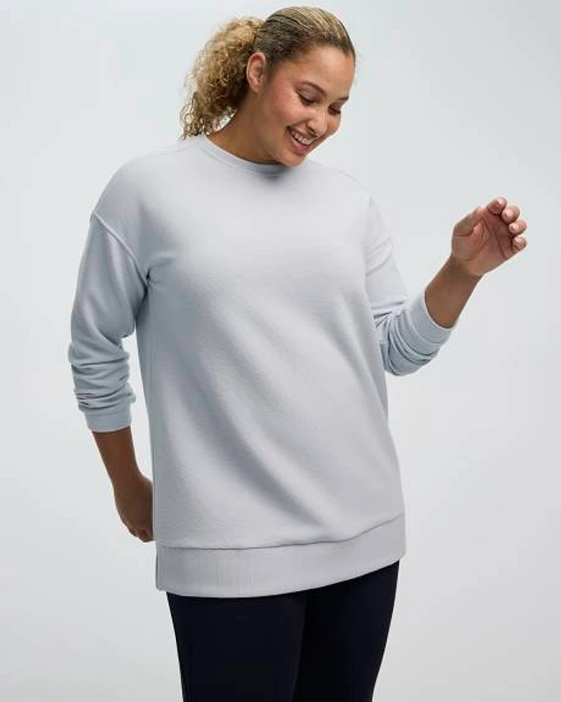 Long-Sleeve Crew-Neck Ottoman Tunic