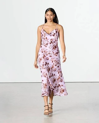 Robe maxi sans manches à col bénitier