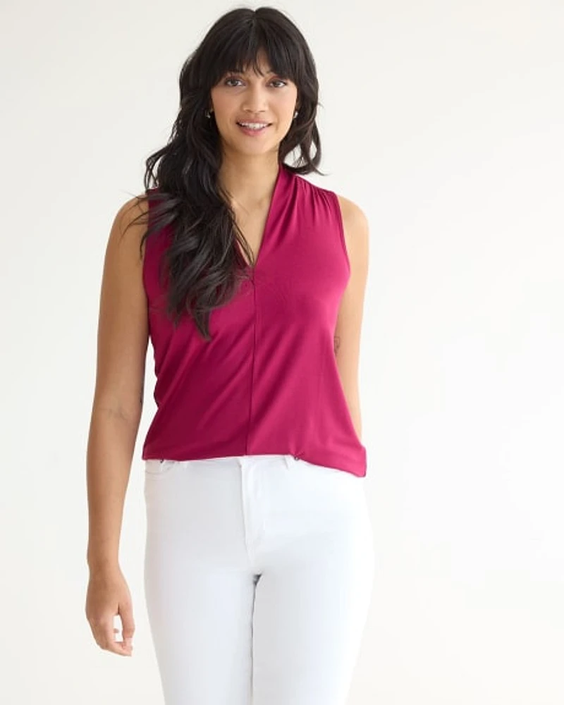 V-Neck Sleeveless Top