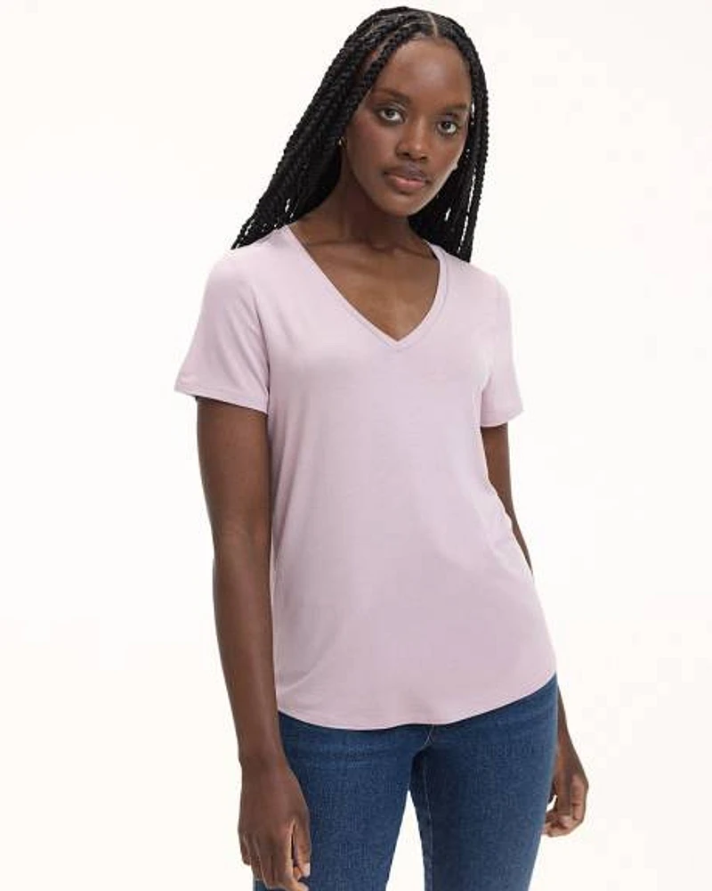 Short-Sleeve V-Neck Tee