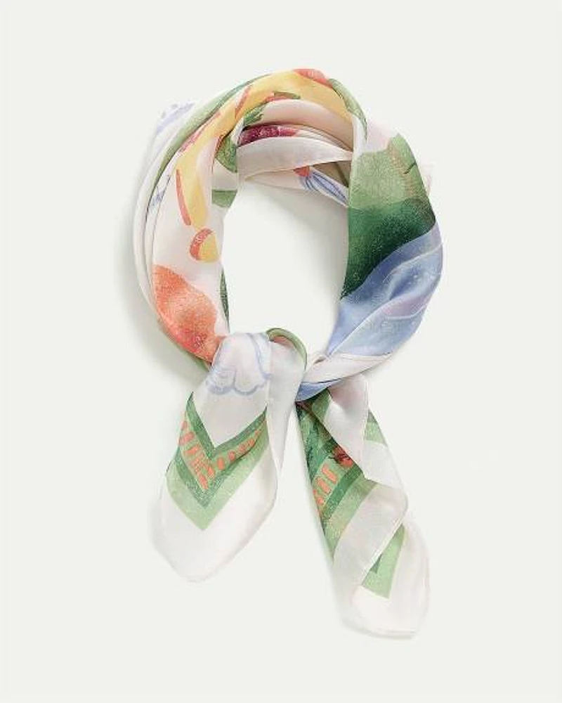Foulard carré avec motif Amalfi