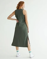 Robe bimatière sans manches