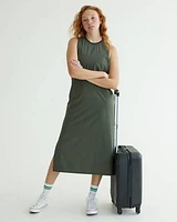 Robe bimatière sans manches