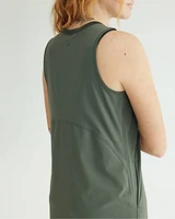 Robe bimatière sans manches