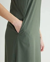 Robe bimatière sans manches