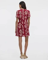 Short-Sleeve V-Neck Dress