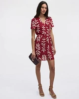 Short-Sleeve V-Neck Dress