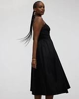 Robe maxi sans manches à encolure en coeur
