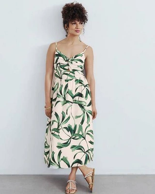 Robe maxi sans manches à col V