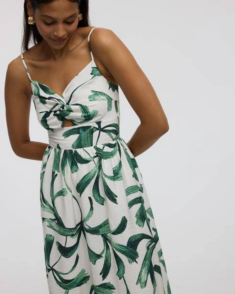 Robe maxi sans manches à col V