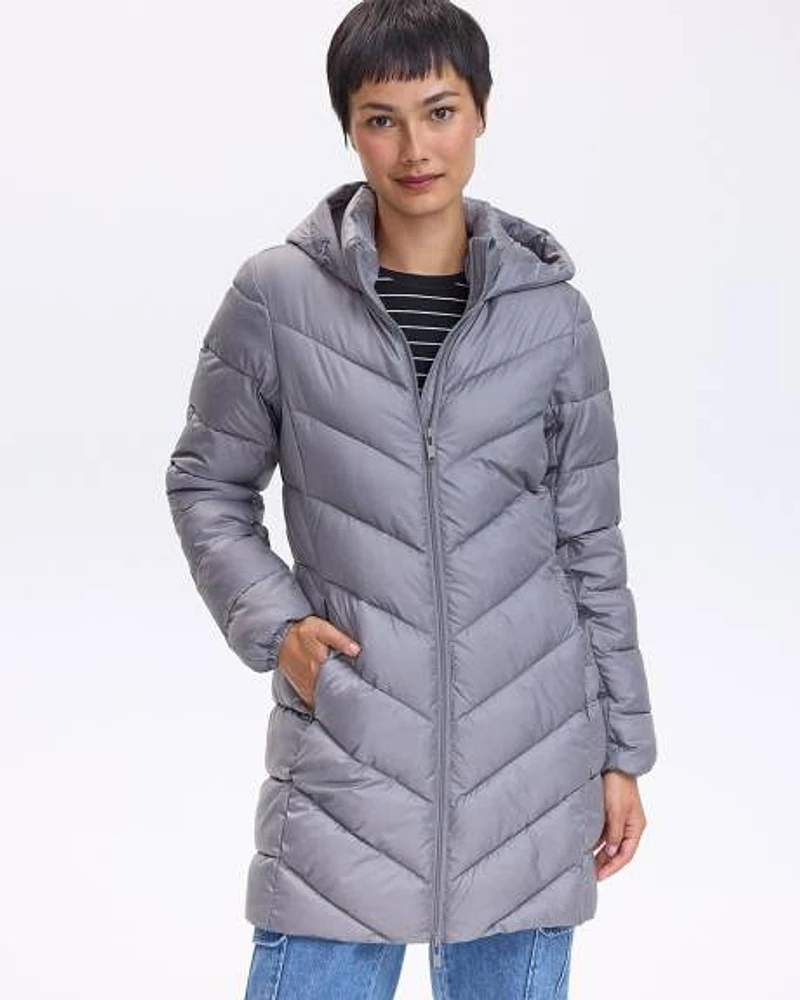 Manteau long compressible