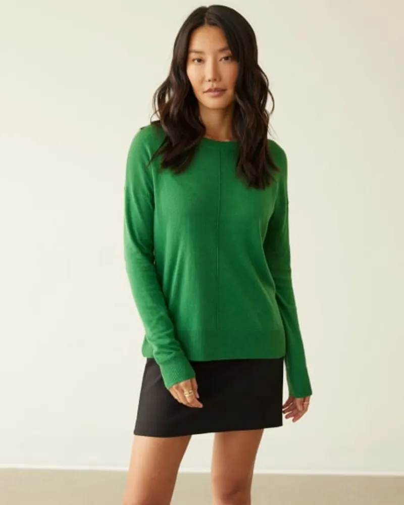 Long-Sleeve Crew-Neck Pullover, R Essentials