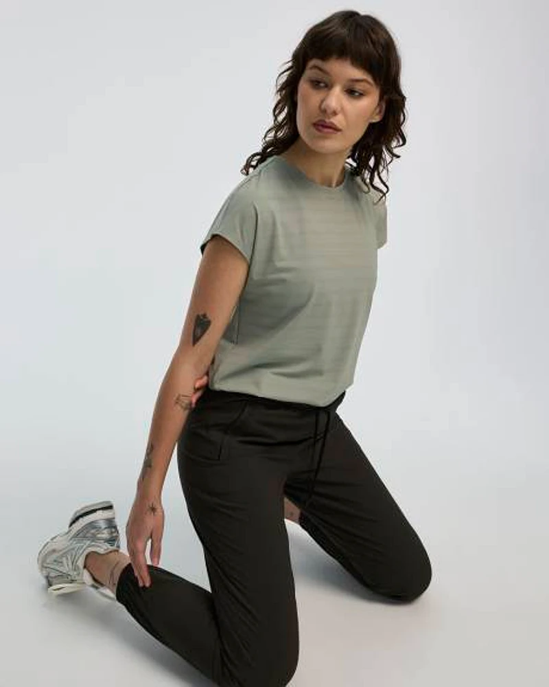 Extended-Sleeve Jacquard Tee