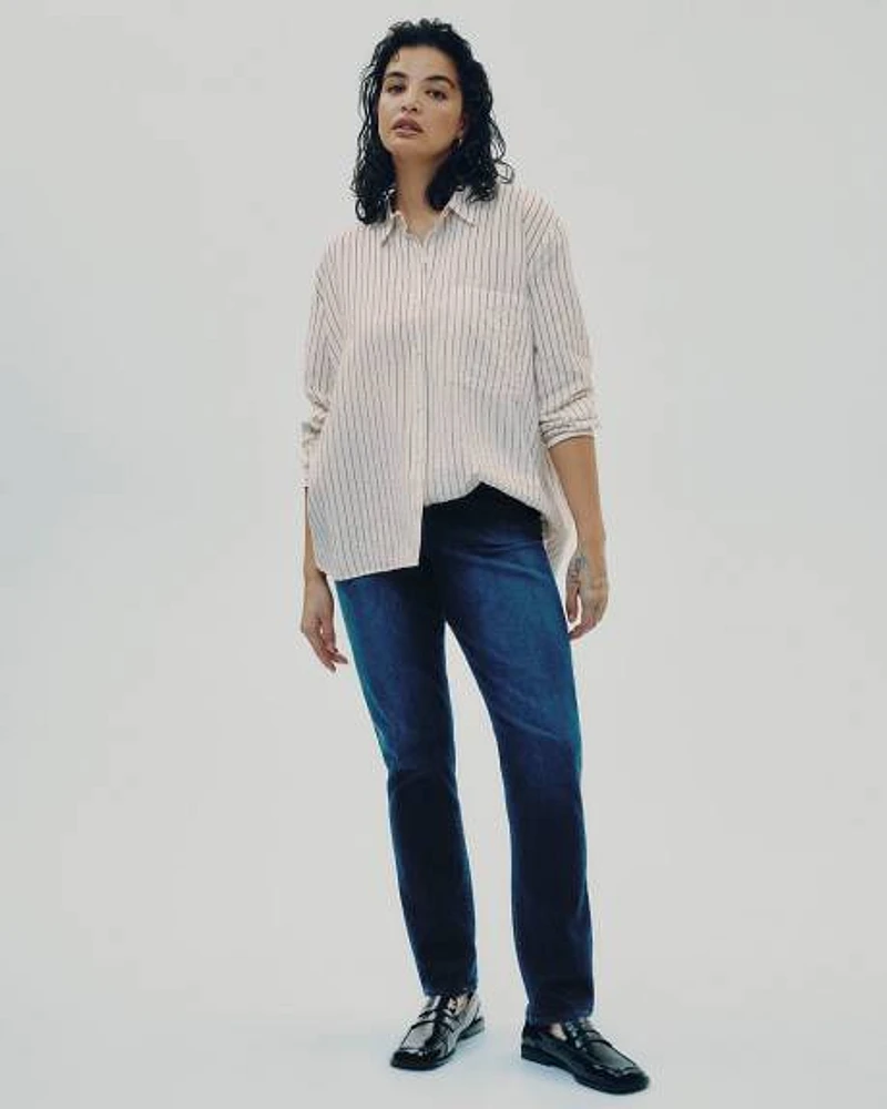 Straight-Leg Mid-Rise Jean