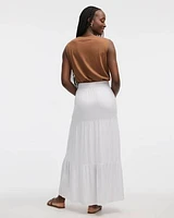 Pull-On Tiered Maxi Skirt