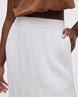 Pull-On Tiered Maxi Skirt
