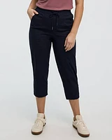 Pantalon capri en popeline