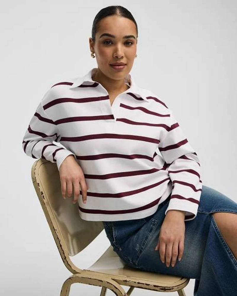 Long-Sleeve Rugby-Style Top