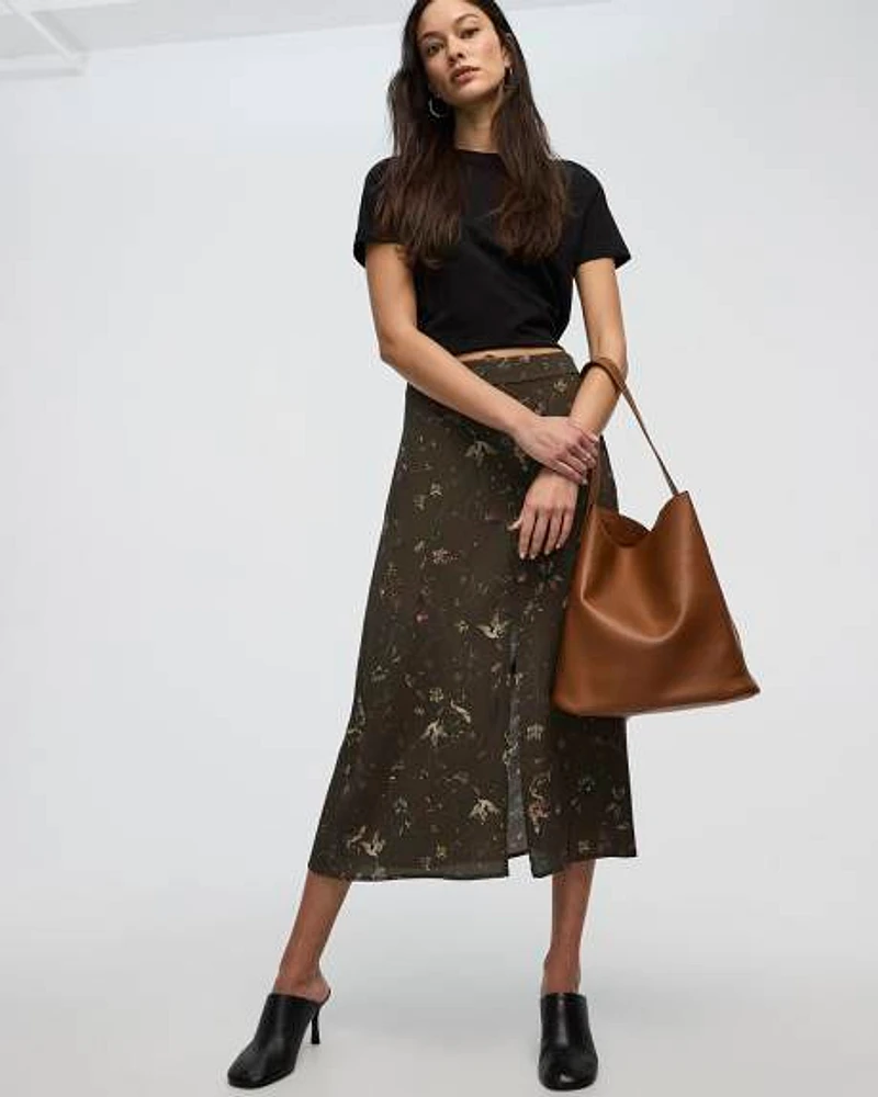 A-Line Midi Skirt