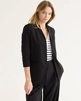 Collarless Open Blazer