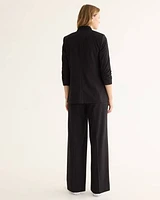 Collarless Open Blazer