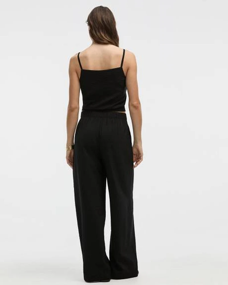 Square-Neck Tank with Bubble Hem