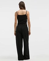 Square-Neck Tank with Bubble Hem