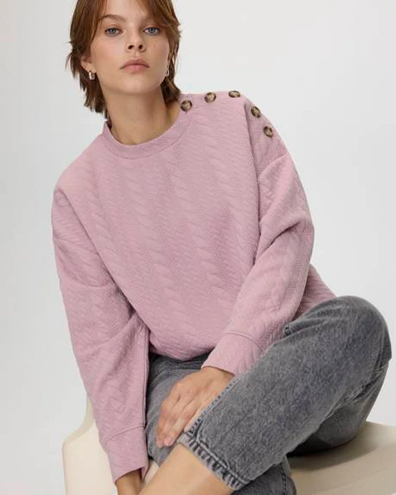 Long-Sleeve Crew-Neck Sweatshirt