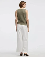 Crew-Neck Tank with Fancy Stitches
