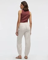 Pantalon jogger en mélange de lin