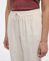 Pantalon jogger en mélange de lin