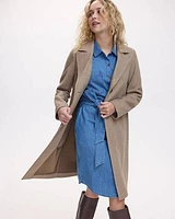 Long Coat with Two-Button Closure