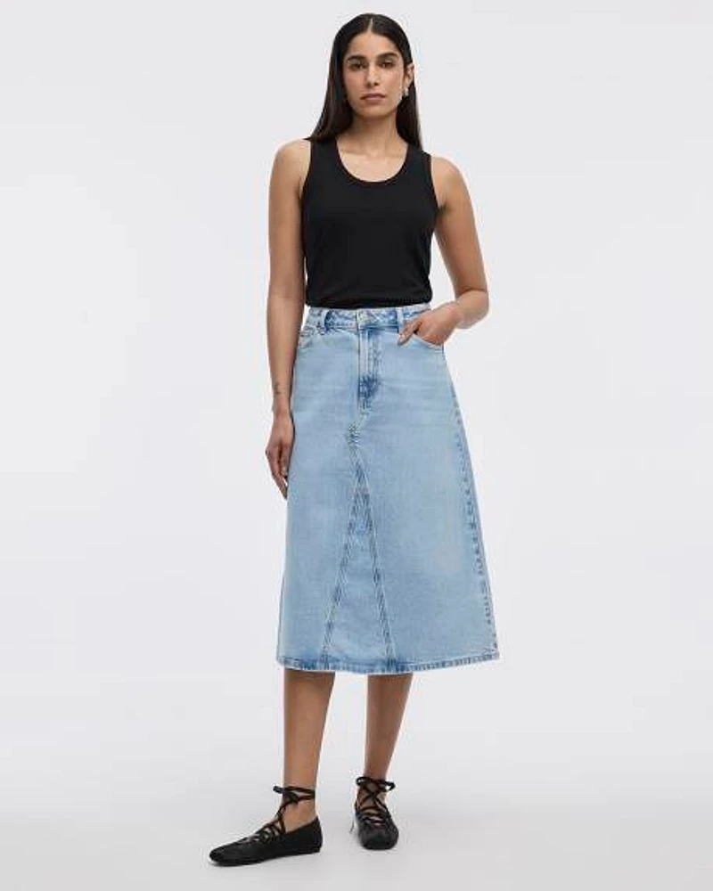 Midi Denim Skirt