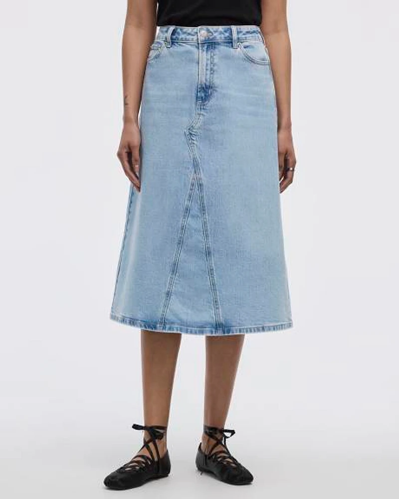 Midi Denim Skirt