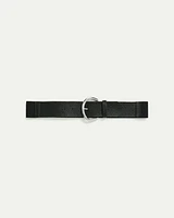 Pebbled Faux Leather Elastic Belt