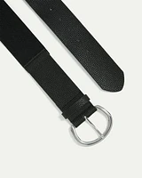 Pebbled Faux Leather Elastic Belt