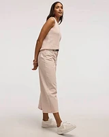 Wide-Leg High-Rise Cropped Jean