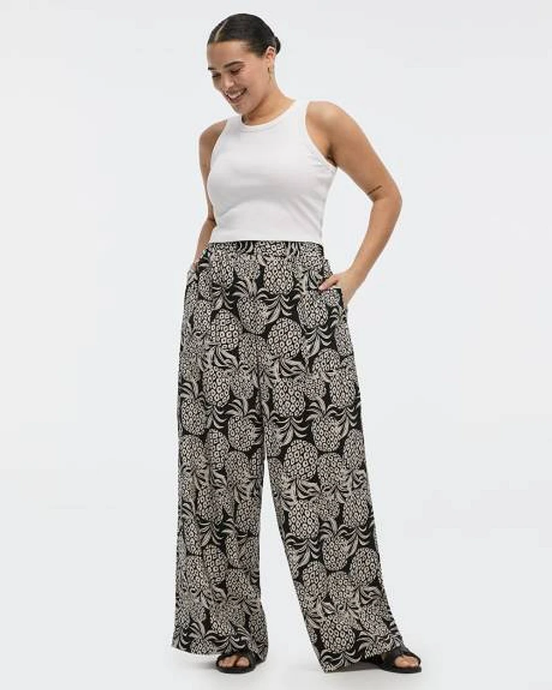 Pantalon à jambe large