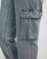 Pantalon jogger en denim avec poches cargo