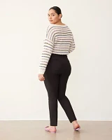 Slim-Leg High-Rise Ankle Pant