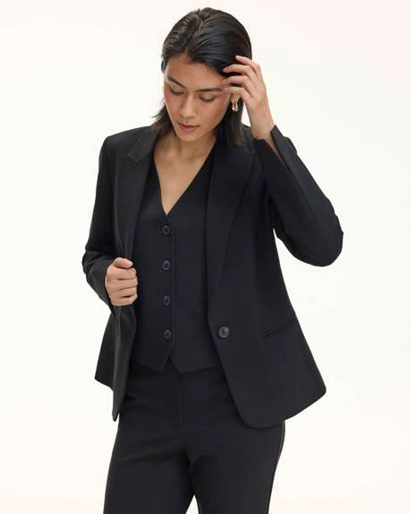 Fitted One-Button Blazer