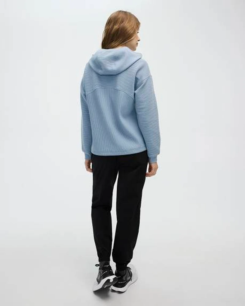 Textured Hooded Pullover