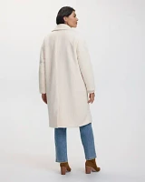 Sherpa Coat with Button Closure